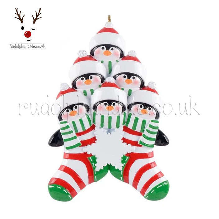 Penguin Stockings 6 – Personalised Christmas Tree Ornament