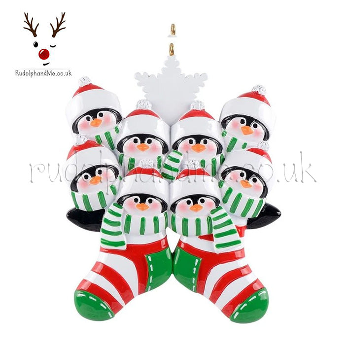 Penguin Stockings 8 – Personalised Christmas Tree Ornament