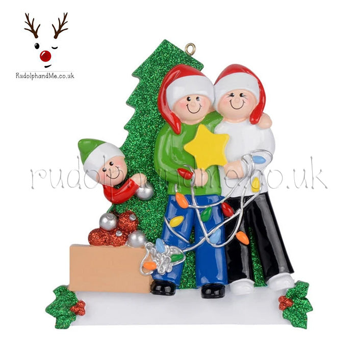 Family Tree Decorating 3 – Personalised Christmas Tree Ornament