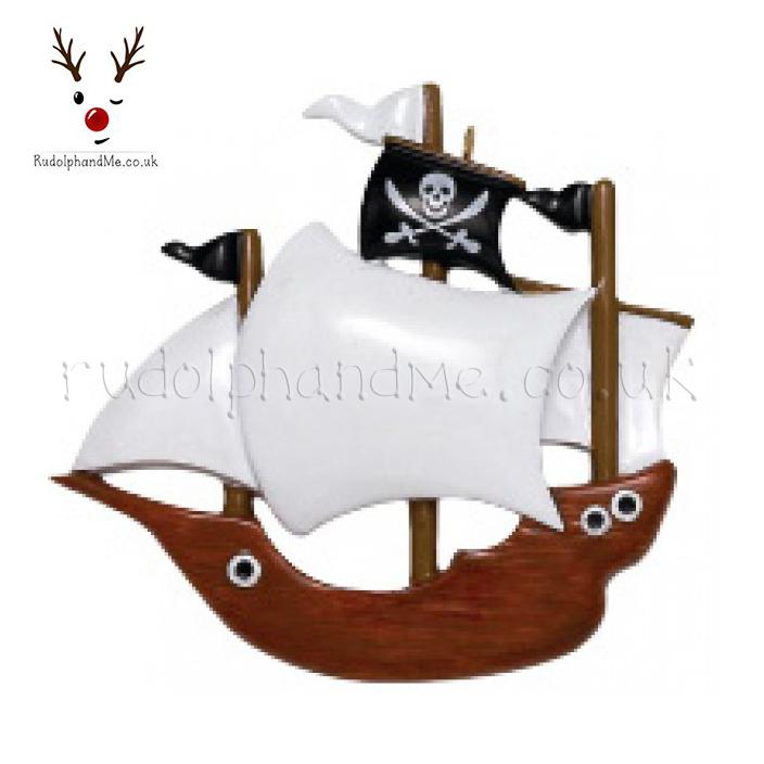 Pirate Ship – Personalised Christmas Tree Ornament