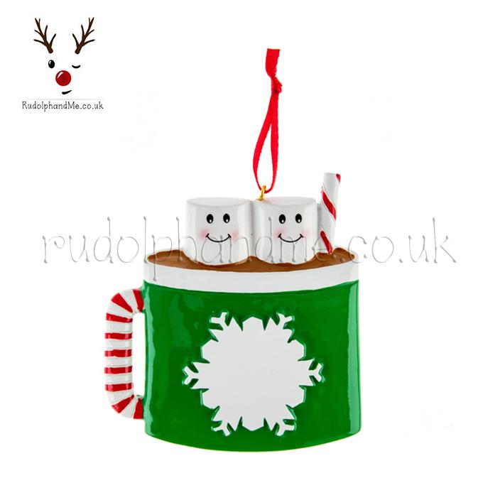 Marshmallow Mug Family- 2 – Personalised Christmas Tree Ornament