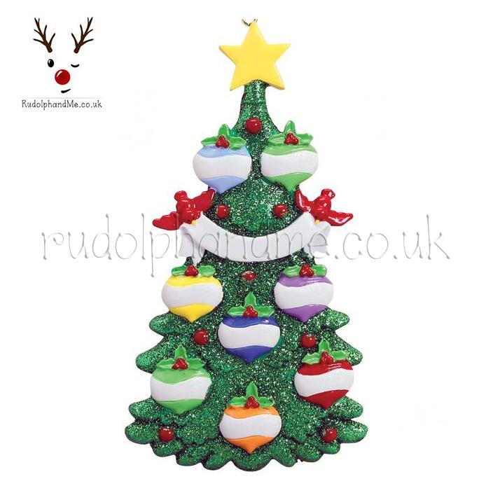 Green Christmas Tree- 8 – Personalised Christmas Tree Ornament