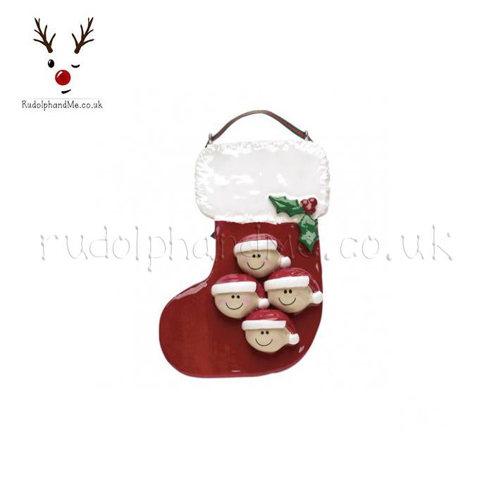 Red Stocking-4 – Personalised Christmas Tree Ornament
