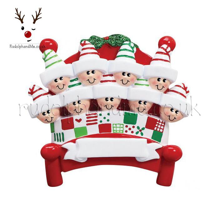 Bed Heads Family-9 – Personalised Christmas Tree Ornament