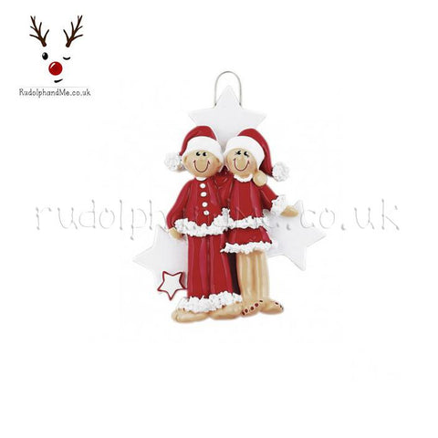 A Personalised Gift from Rudolphandme.co.uk for Couple In Santa Suit