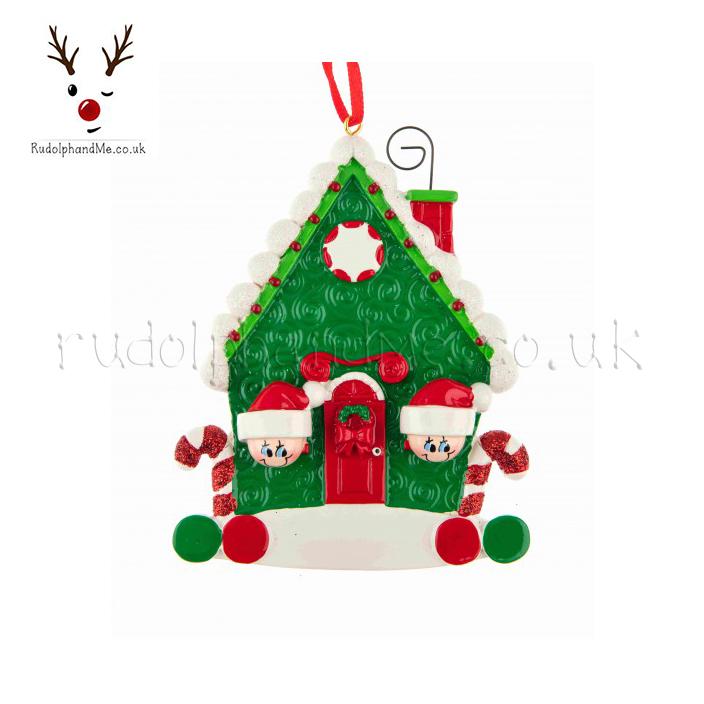 Candy Cane House/ 2 – Personalised Christmas Tree Ornament