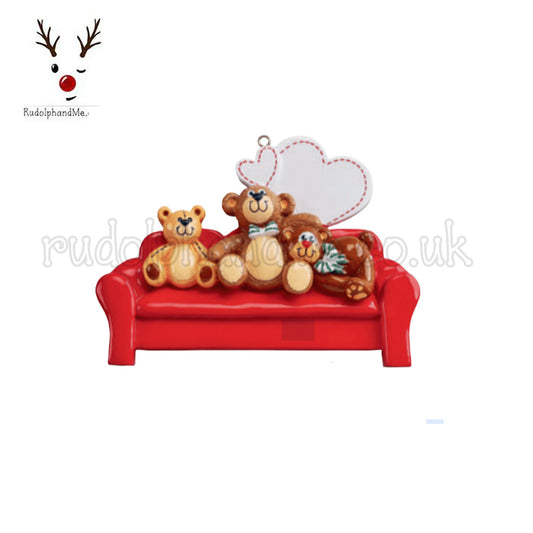 Teddy Chair 3 – Personalised Christmas Tree Ornament