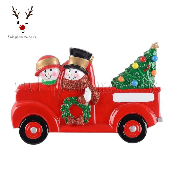 Tree Truck Family 2 – Personalised Christmas Tree Ornament
