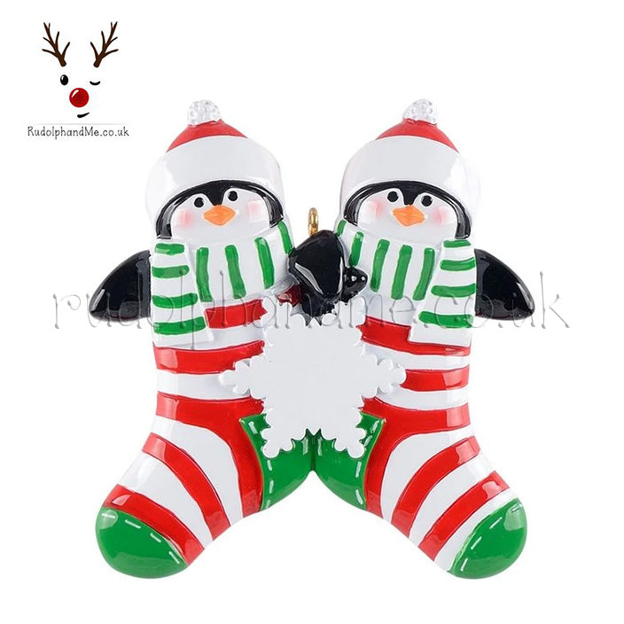 Penguin Stockings 2 – Personalised Christmas Tree Ornament