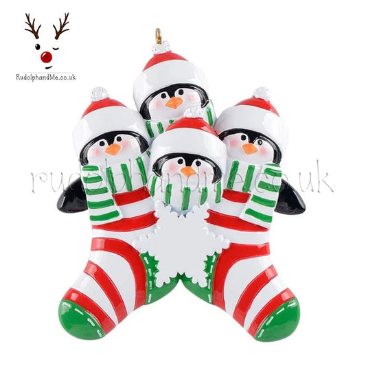 Penguin Stockings 4 – Personalised Christmas Tree Ornament