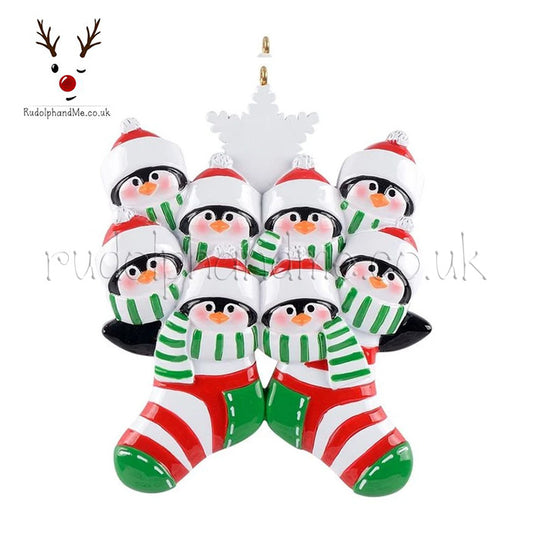 Penguin Stockings 8 – Personalised Christmas Tree Ornament