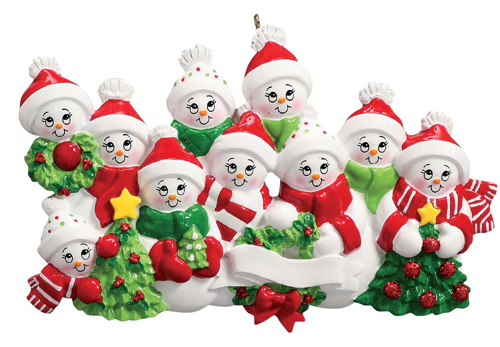 Snow Family-10 – Personalised Christmas Tree Ornament