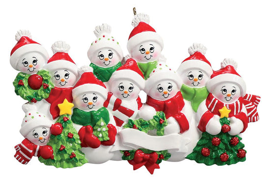 Snow Family-10 – Personalised Christmas Tree Ornament