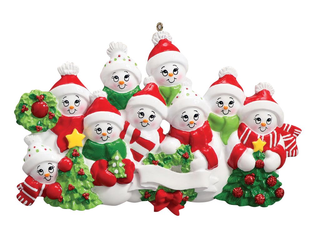 Snow Family-9 – Personalised Christmas Tree Ornament