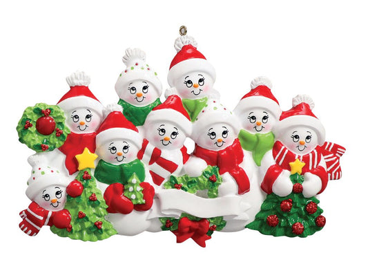 Snow Family-9 – Personalised Christmas Tree Ornament