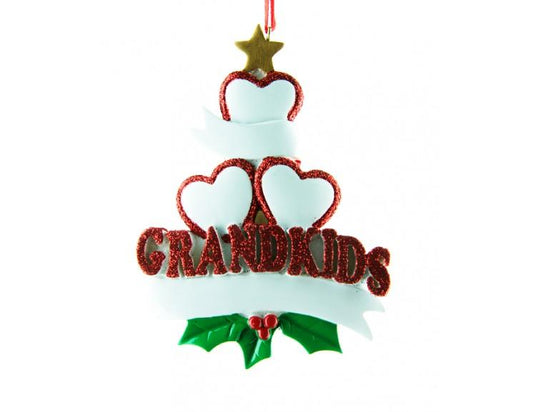 Grandkid Hearts - 3 – Personalised Christmas Tree Ornament