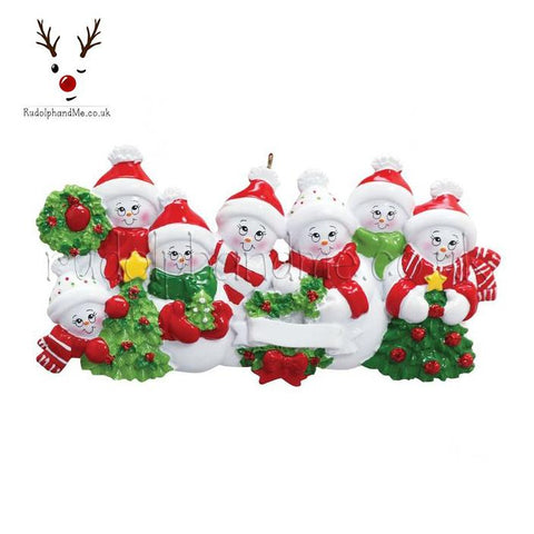 A Personalised Gift from Rudolphandme.co.uk for Snow Family Of Seven