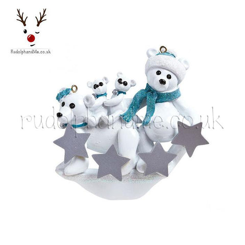 A Personalised Gift from Rudolphandme.co.uk for Polar Bear Family Of Four