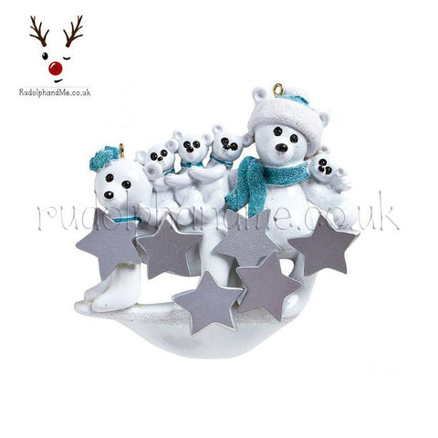 A Personalised Gift from Rudolphandme.co.uk for Polar Bear Family Of Six