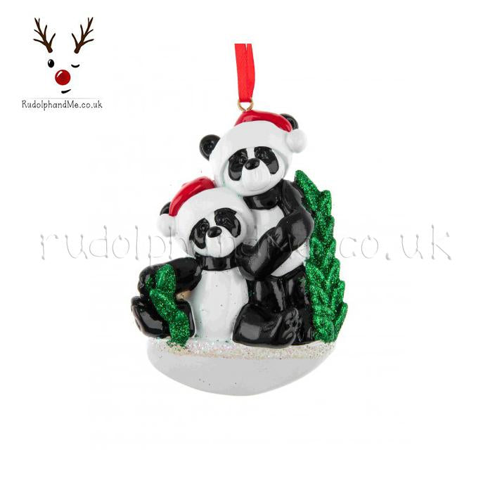 Bamboo Panda/ 2 – Personalised Christmas Tree Ornament
