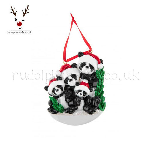 Bamboo Panda/ 4 – Personalised Christmas Tree Ornament