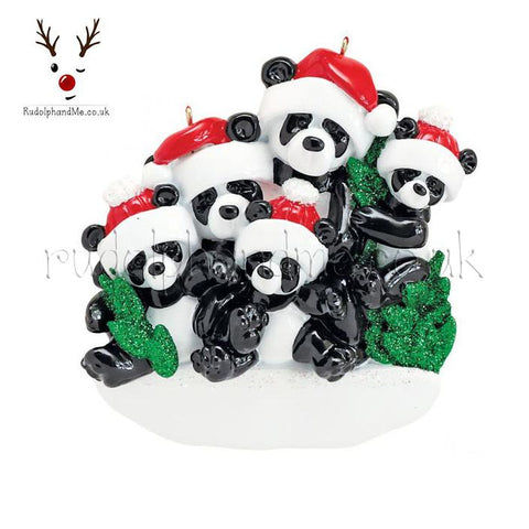 A Personalised Gift from Rudolphandme.co.uk for Bamboo Panda Family Of Five