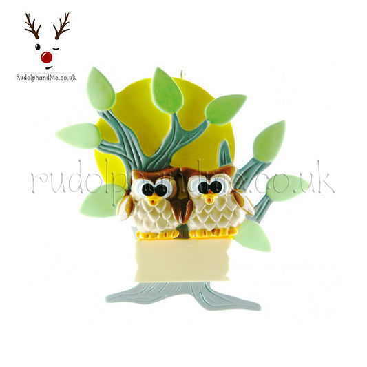 Owl Tree -2 – Personalised Christmas Tree Ornament