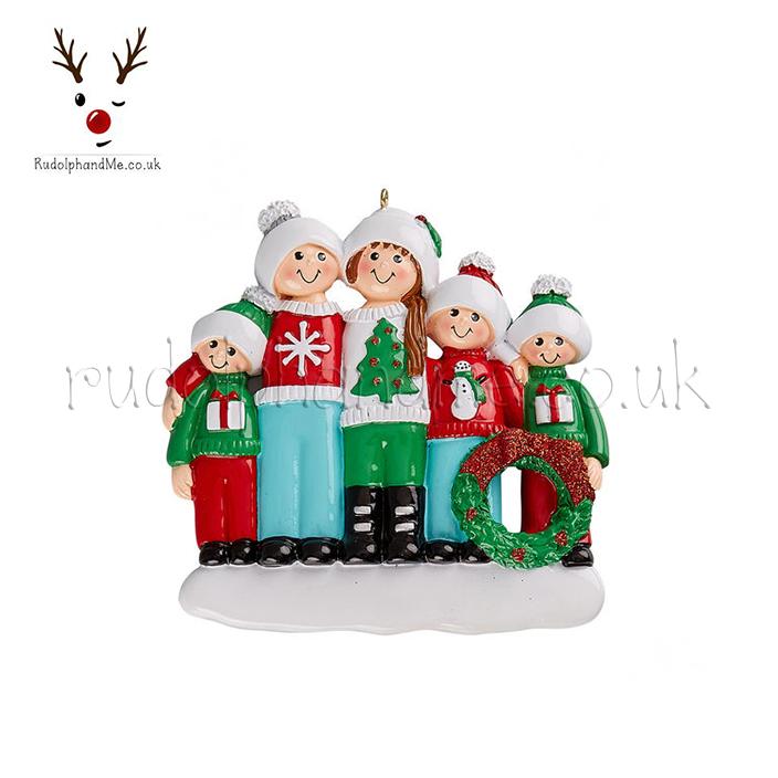 Ulgy Sweater Family/5 – Personalised Christmas Tree Ornament