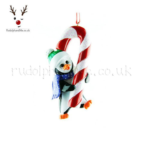 Penguin And Candy Cane- A Personalised Christmas Gift from Rudolphandme.co.uk