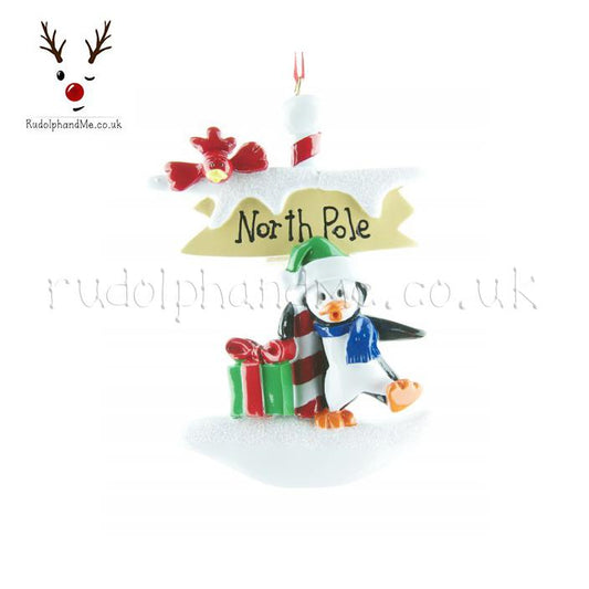 Petey At The North Pole – Personalised Christmas Tree Ornament