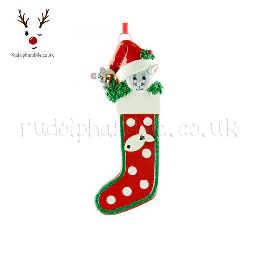 Kitty Stocking – Personalised Christmas Tree Ornament