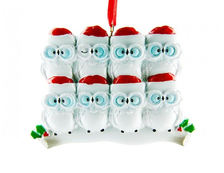 Wise Owls -8 – Personalised Christmas Tree Ornament