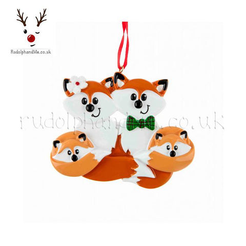 A Personalised Gift from Rudolphandme.co.uk for Fox Family Of Four