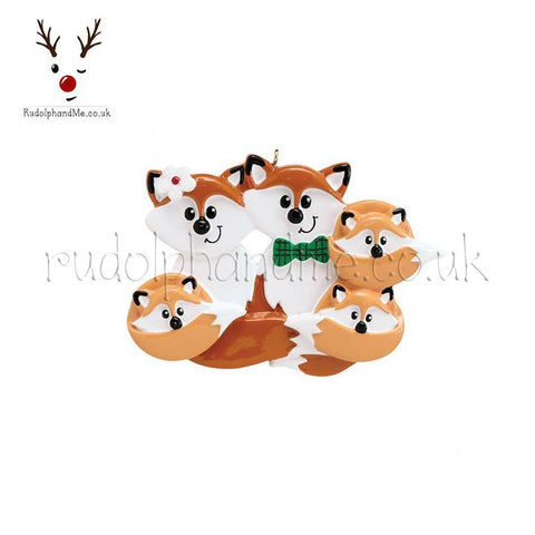 Fox Family Of Five- A Personalised Christmas Gift from Rudolphandme.co.uk