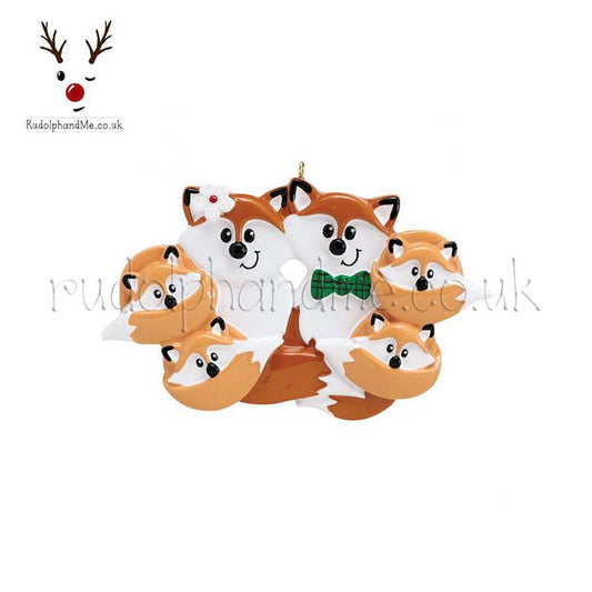 Fox Family/ 6 – Personalised Christmas Tree Ornament