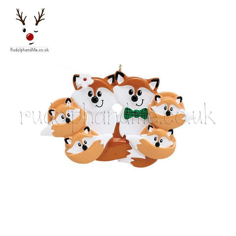 Fox Family Of Six- A Personalised Christmas Gift from Rudolphandme.co.uk