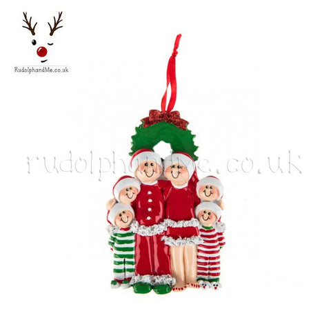 A Personalised Gift from Rudolphandme.co.uk for Parents And Four Children