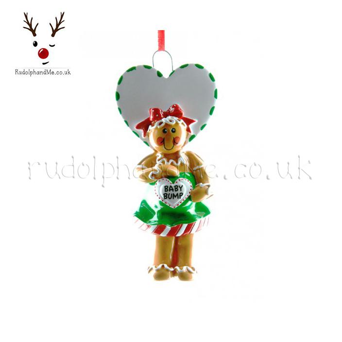 Gingerbread Mom To Be – Personalised Christmas Tree Ornament