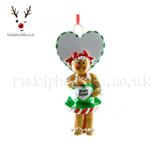 Gingerbread Mom To Be – Personalised Christmas Tree Ornament