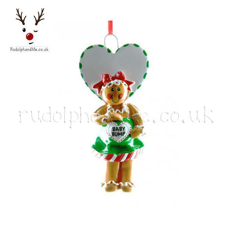 Gingerbread Baby Bump- A Personalised Christmas Gift from Rudolphandme.co.uk