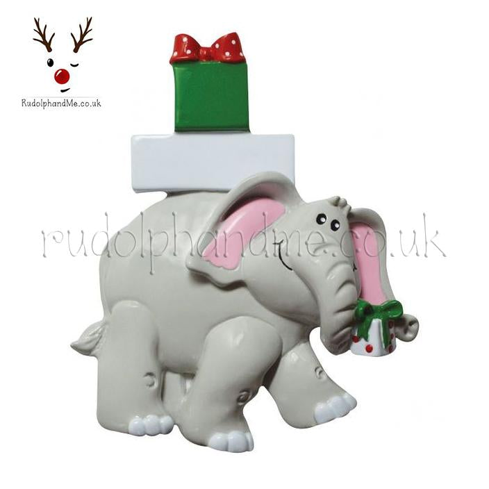 Christmas Elephant – Personalised Christmas Tree Ornament
