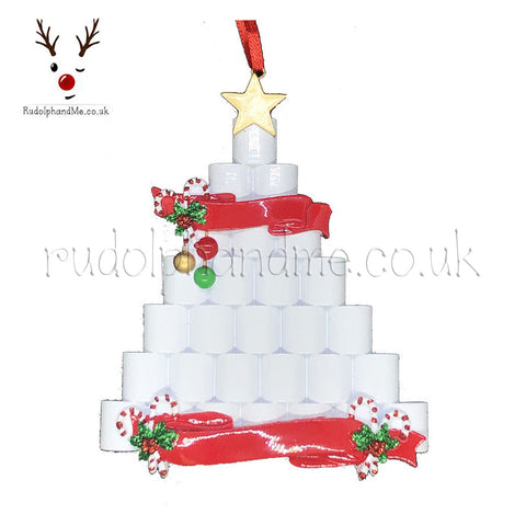 A Personalised Gift from Rudolphandme.co.uk for Covid Toilet Roll Tree