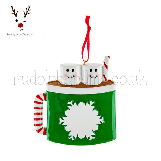 Marshmallow Mug Family- 2 – Personalised Christmas Tree Ornament