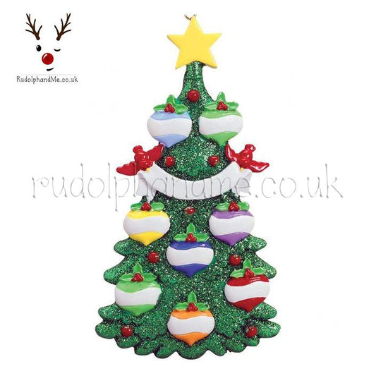 Green Christmas Tree- 8 – Personalised Christmas Tree Ornament