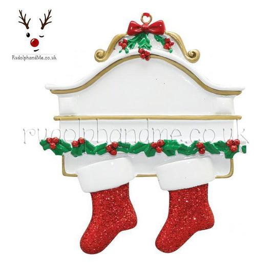 White Mantle-2 – Personalised Christmas Tree Ornament