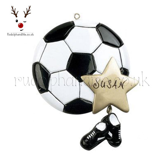 Soccer Star – Personalised Christmas Tree Ornament