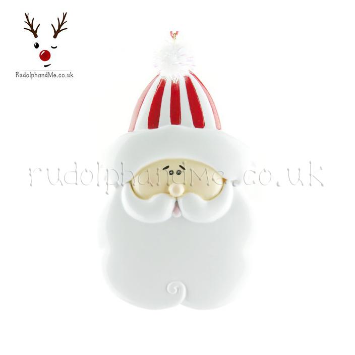 Santa Face – Personalised Christmas Tree Ornament