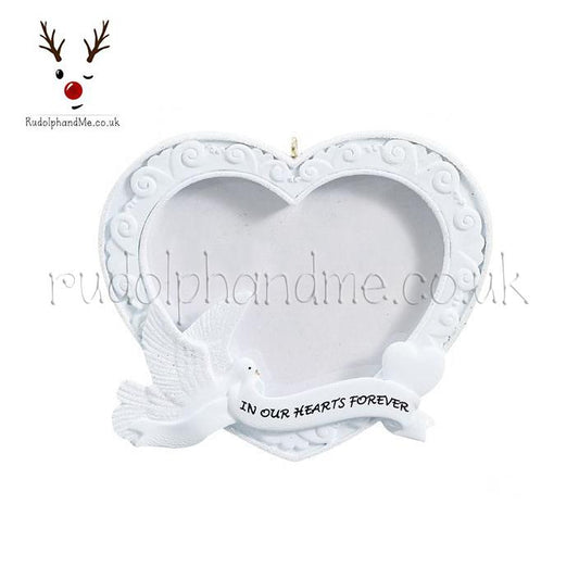 In Our Hearts Photoframe – Personalised Christmas Tree Ornament