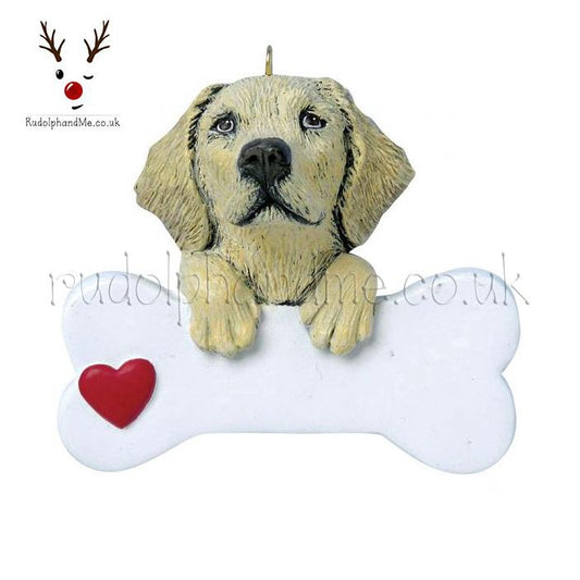 Labrador Retriever Yellow – Personalised Christmas Tree Ornament