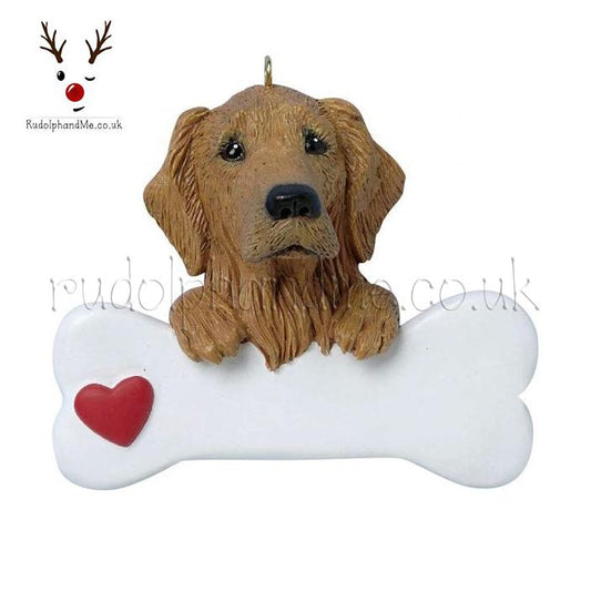 Golden Retreiver – Personalised Christmas Tree Ornament